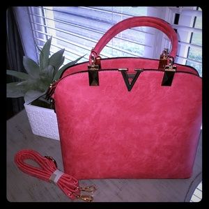 NWOT Coral Fashion Bag